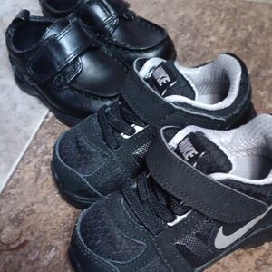 Nike Black Velcro Strap Sneakers with Rubber Sole
